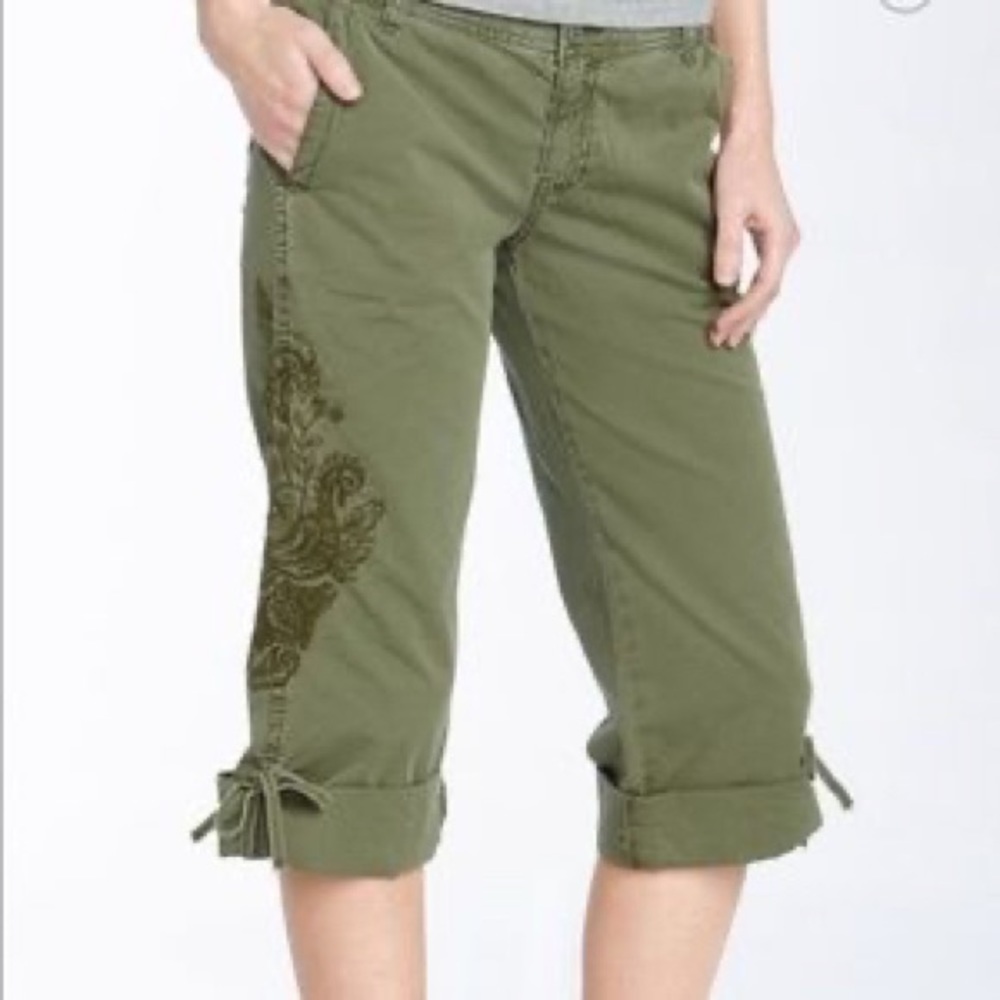 LUCKY BRAND Olive Green Cargo Ankle Cropped 2 / 26